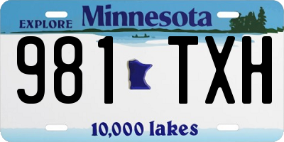 MN license plate 981TXH