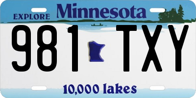 MN license plate 981TXY