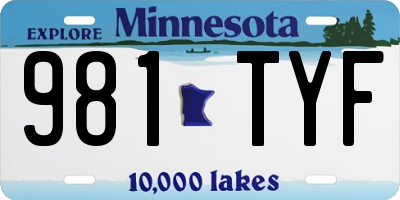 MN license plate 981TYF