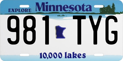MN license plate 981TYG