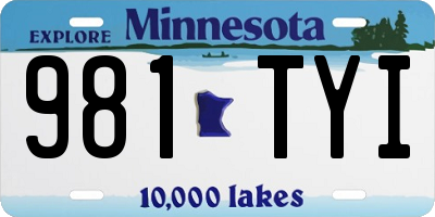 MN license plate 981TYI