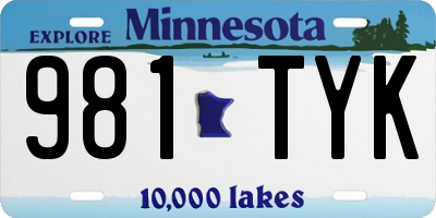 MN license plate 981TYK