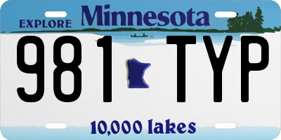 MN license plate 981TYP