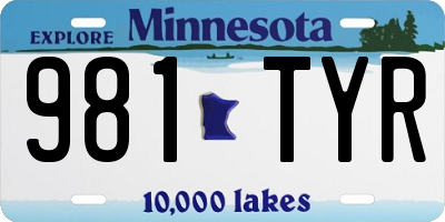 MN license plate 981TYR