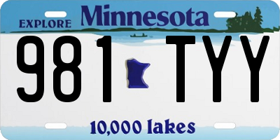MN license plate 981TYY