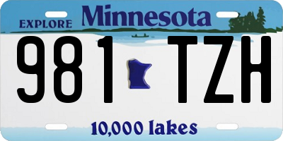 MN license plate 981TZH