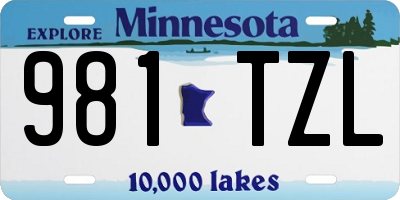 MN license plate 981TZL