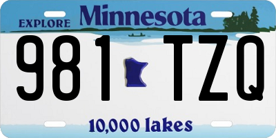MN license plate 981TZQ