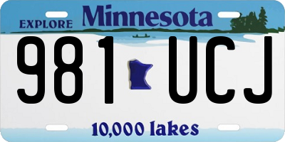 MN license plate 981UCJ