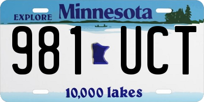 MN license plate 981UCT