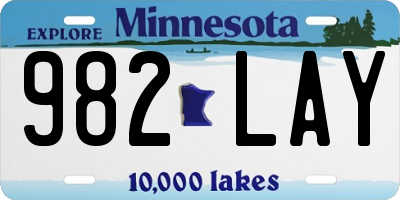 MN license plate 982LAY