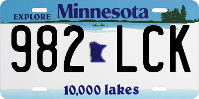 MN license plate 982LCK