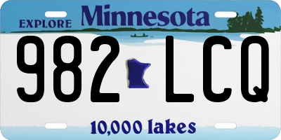 MN license plate 982LCQ
