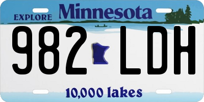 MN license plate 982LDH