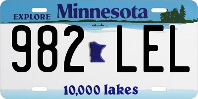 MN license plate 982LEL
