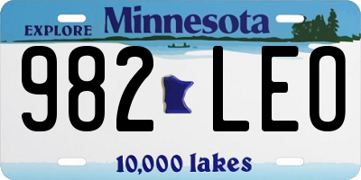 MN license plate 982LEO