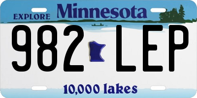 MN license plate 982LEP