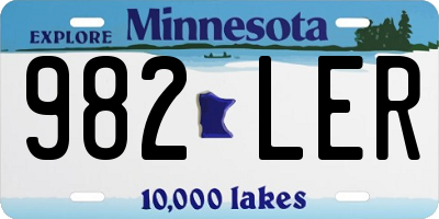 MN license plate 982LER