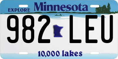 MN license plate 982LEU