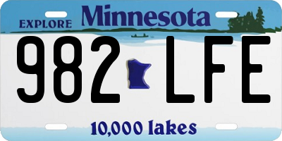 MN license plate 982LFE