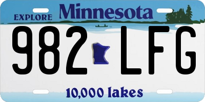 MN license plate 982LFG