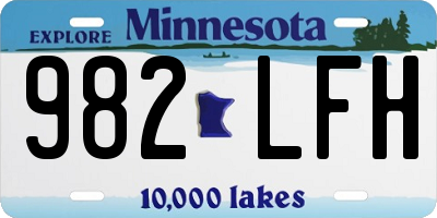 MN license plate 982LFH
