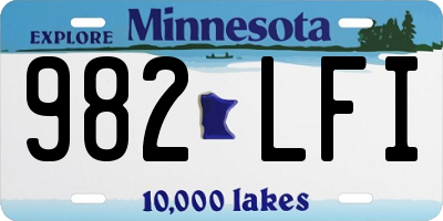 MN license plate 982LFI