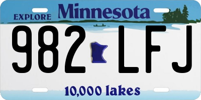 MN license plate 982LFJ