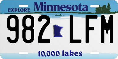 MN license plate 982LFM