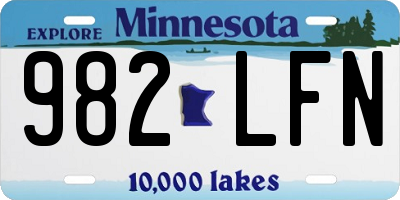 MN license plate 982LFN