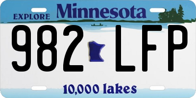 MN license plate 982LFP