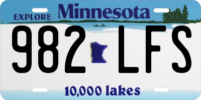 MN license plate 982LFS