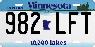 MN license plate 982LFT