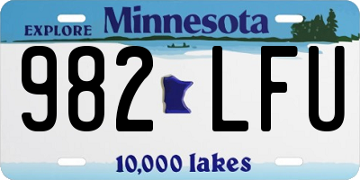 MN license plate 982LFU