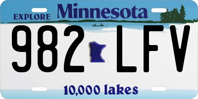 MN license plate 982LFV