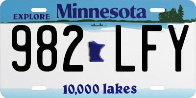 MN license plate 982LFY
