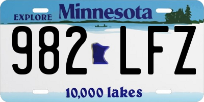 MN license plate 982LFZ