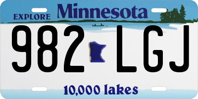 MN license plate 982LGJ