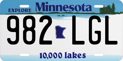 MN license plate 982LGL