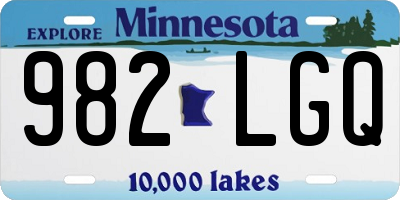 MN license plate 982LGQ