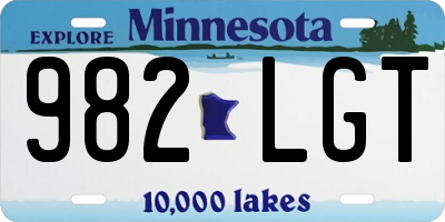 MN license plate 982LGT