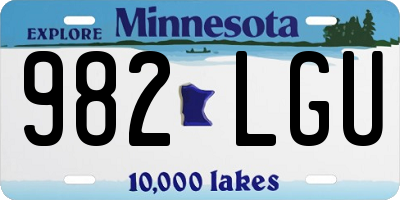 MN license plate 982LGU