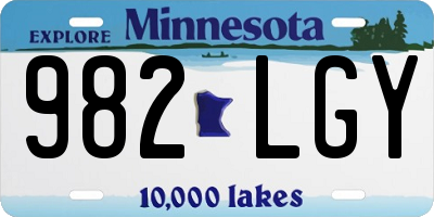 MN license plate 982LGY