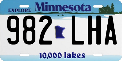 MN license plate 982LHA