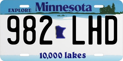 MN license plate 982LHD