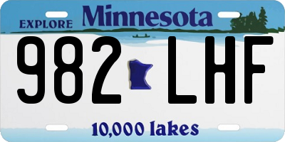 MN license plate 982LHF