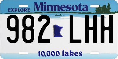 MN license plate 982LHH
