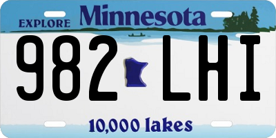 MN license plate 982LHI