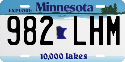 MN license plate 982LHM