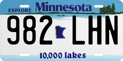 MN license plate 982LHN